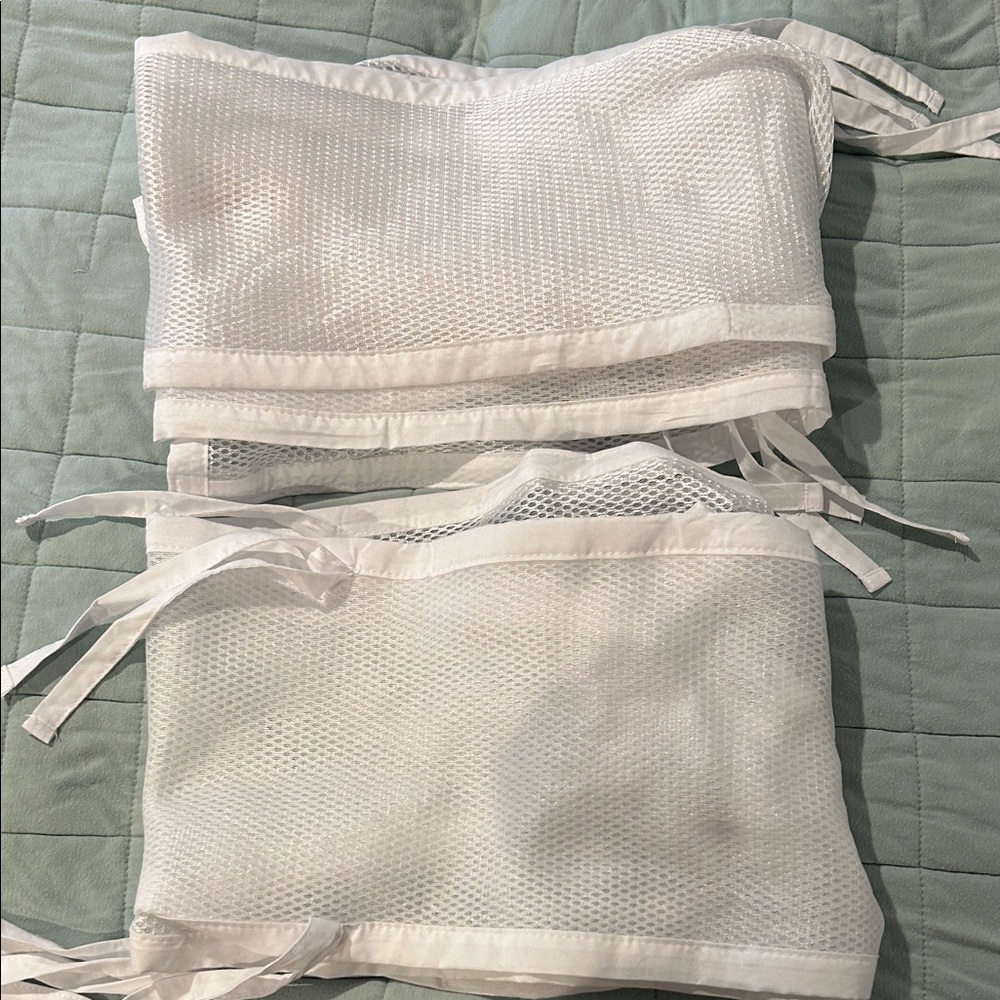 White Mesh crib liners